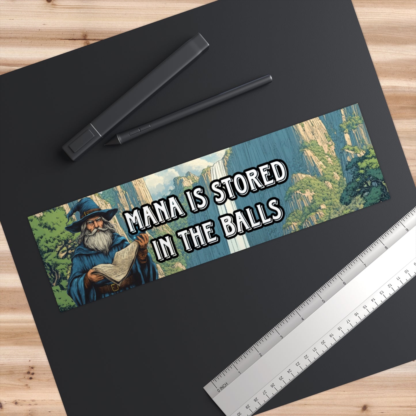 Mana is stored in the balls bumper sticker