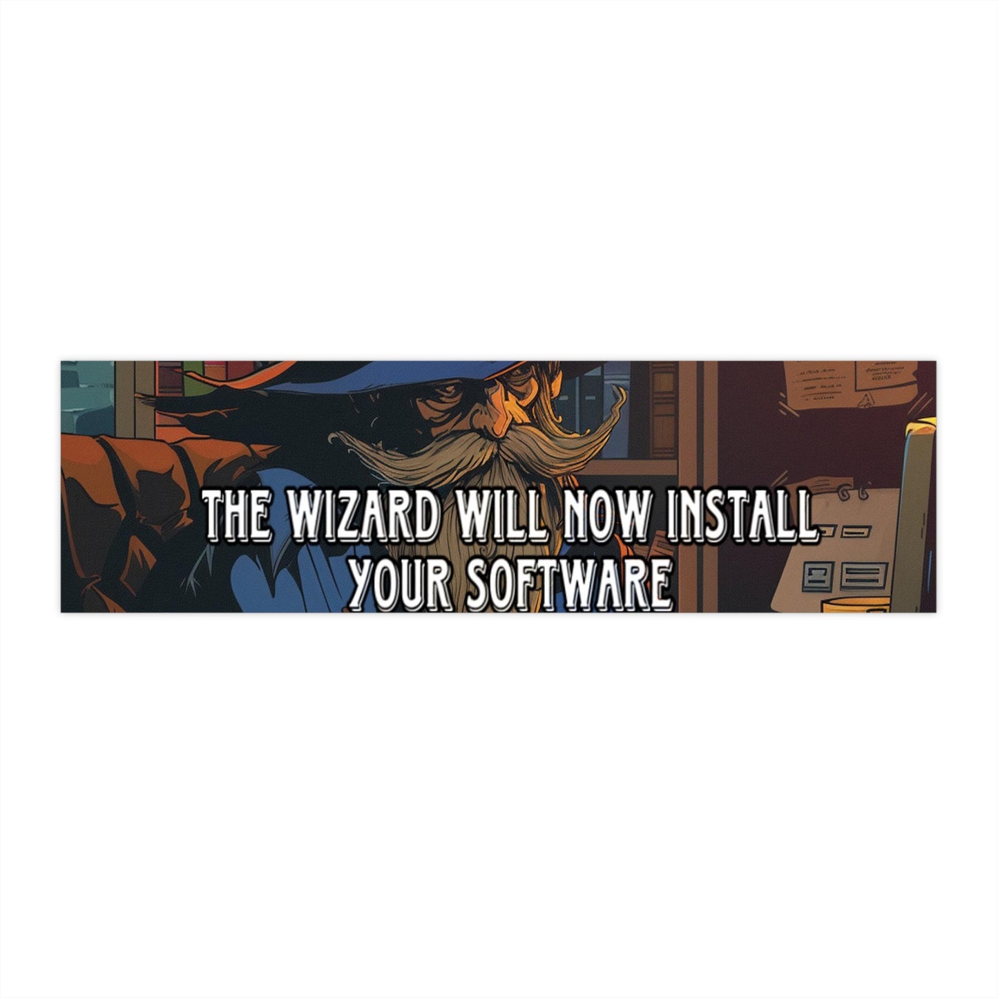 Der Assistent installiert jetzt Ihre Software Autoaufkleber