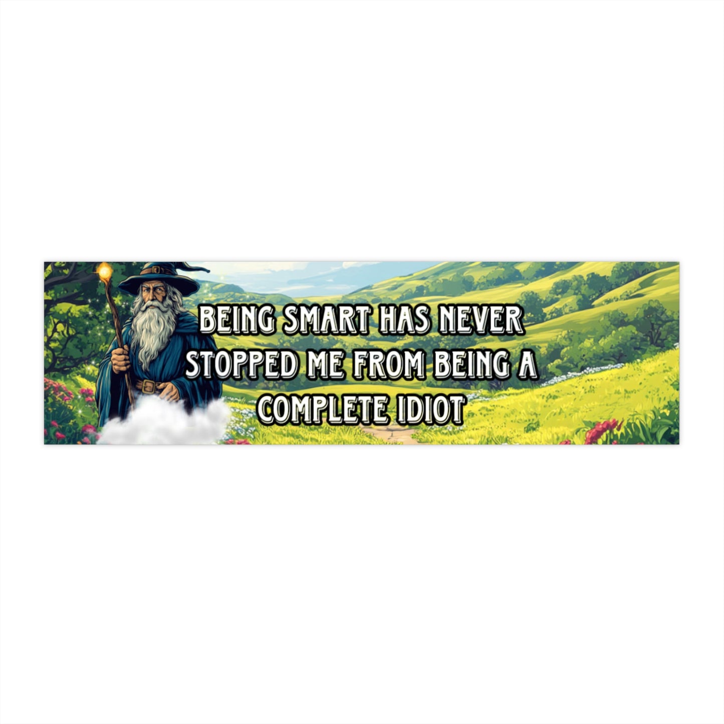 Being smart has never stopped me from being a complete idiot bumper sticker