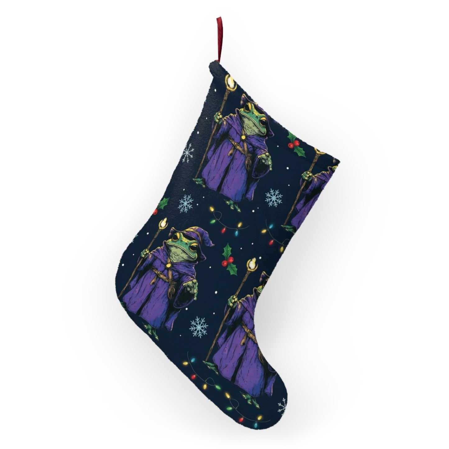 Magical Wizard Frog Christmas Stocking
