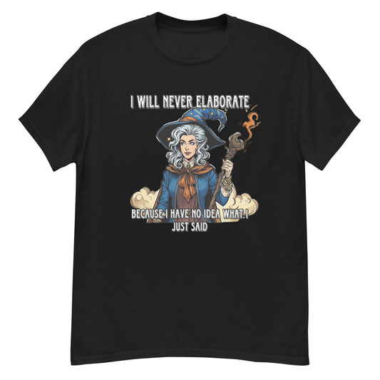 I will never elaborate because I have no idea what I just said