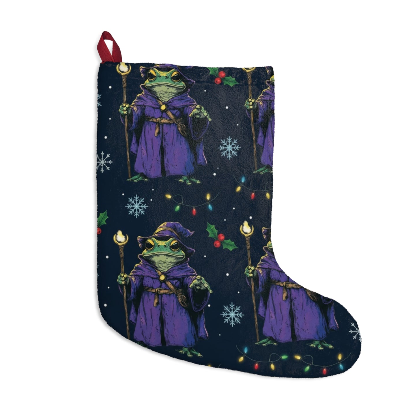 Magical Wizard Frog Christmas Stocking