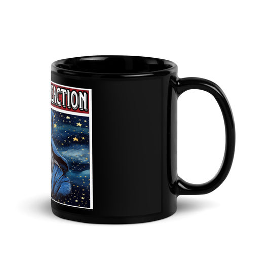 Live Wizard Reaktion Schwarze Tasse