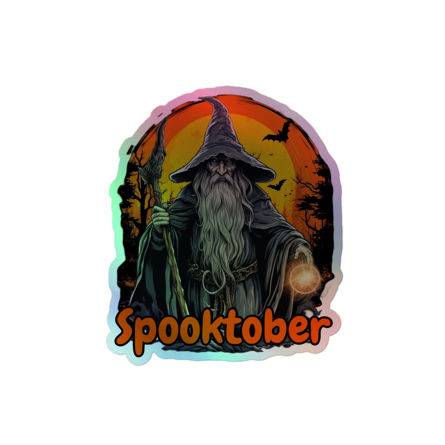 Spooktober Holografischer Aufkleber