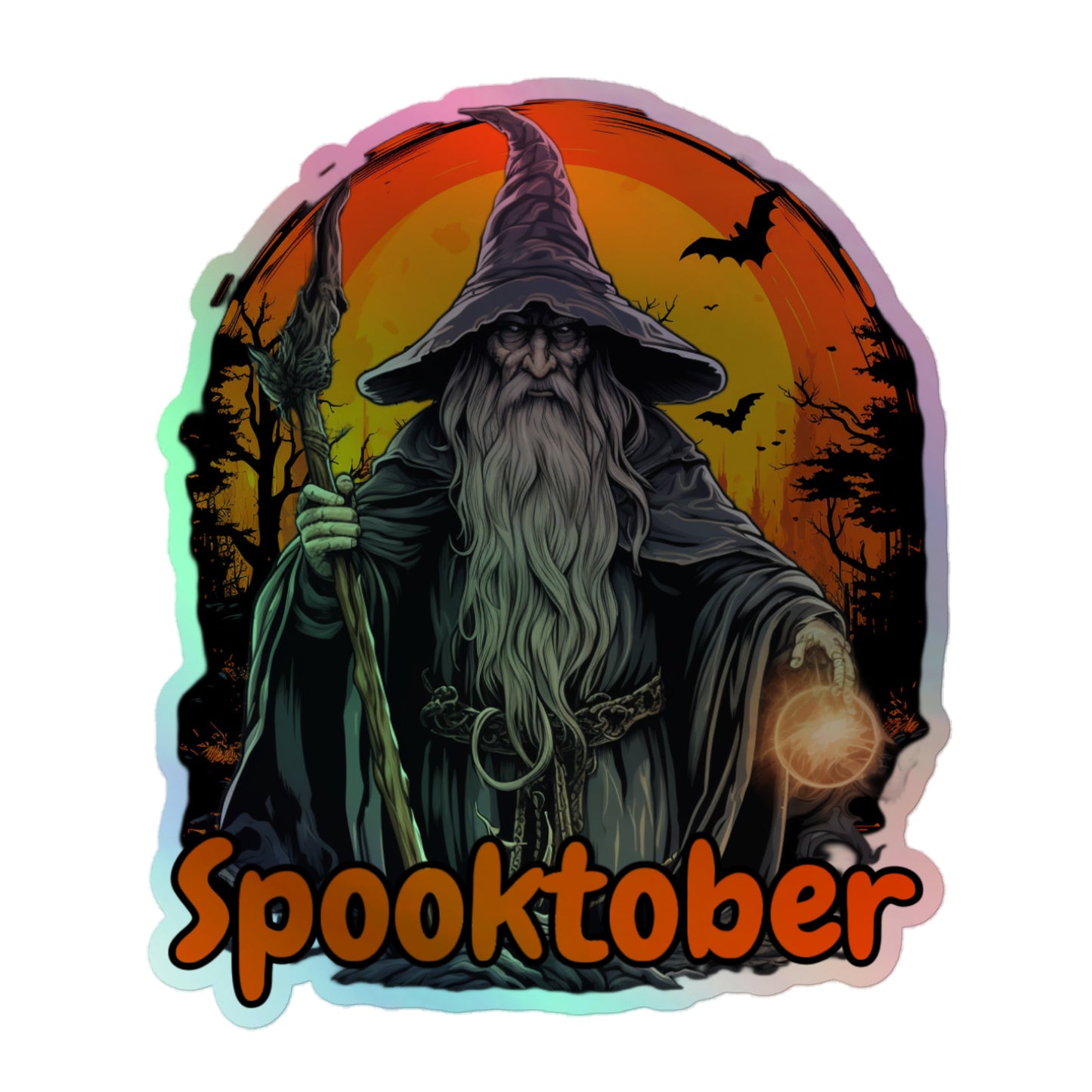 Spooktober Holografischer Aufkleber